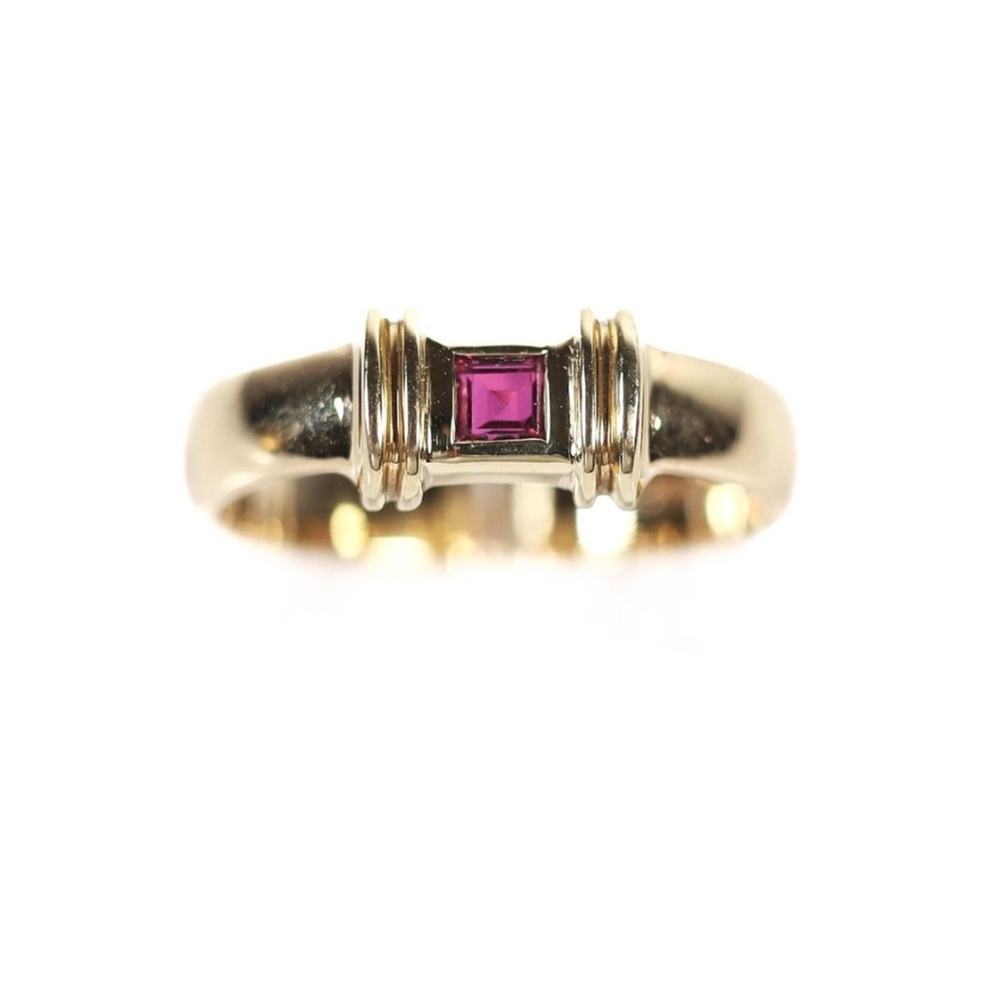 A Tiffany & Co. 18-karat yellow gold ruby ring